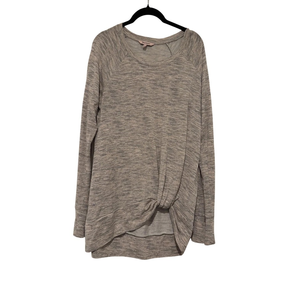 Women's sz‎ L Juicy Couture pink/grey long sweater long sleeve #1336